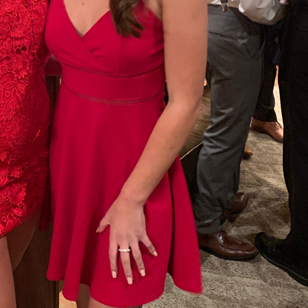 red formal dress
